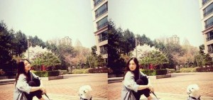 少女時代泰妍公開與愛犬一同踏春的照片