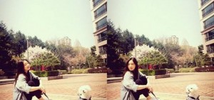 泰妍公開與小狗的約會 享受春日的陽光