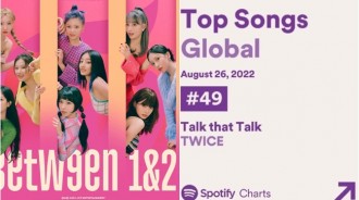 TWICE「Talk that Talk」在Spotify首次登上全球49位+美國83位！首次進入TOP100