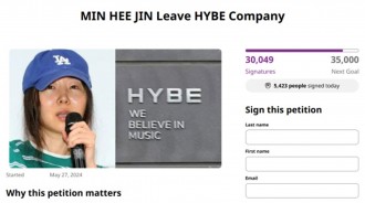 韓國網民對國際請願書反應強烈，該請願書已有超過3萬個簽名，要求Min Hee Jin離開HYBE